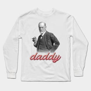 Sigmund Freud daddy psyhology design Long Sleeve T-Shirt